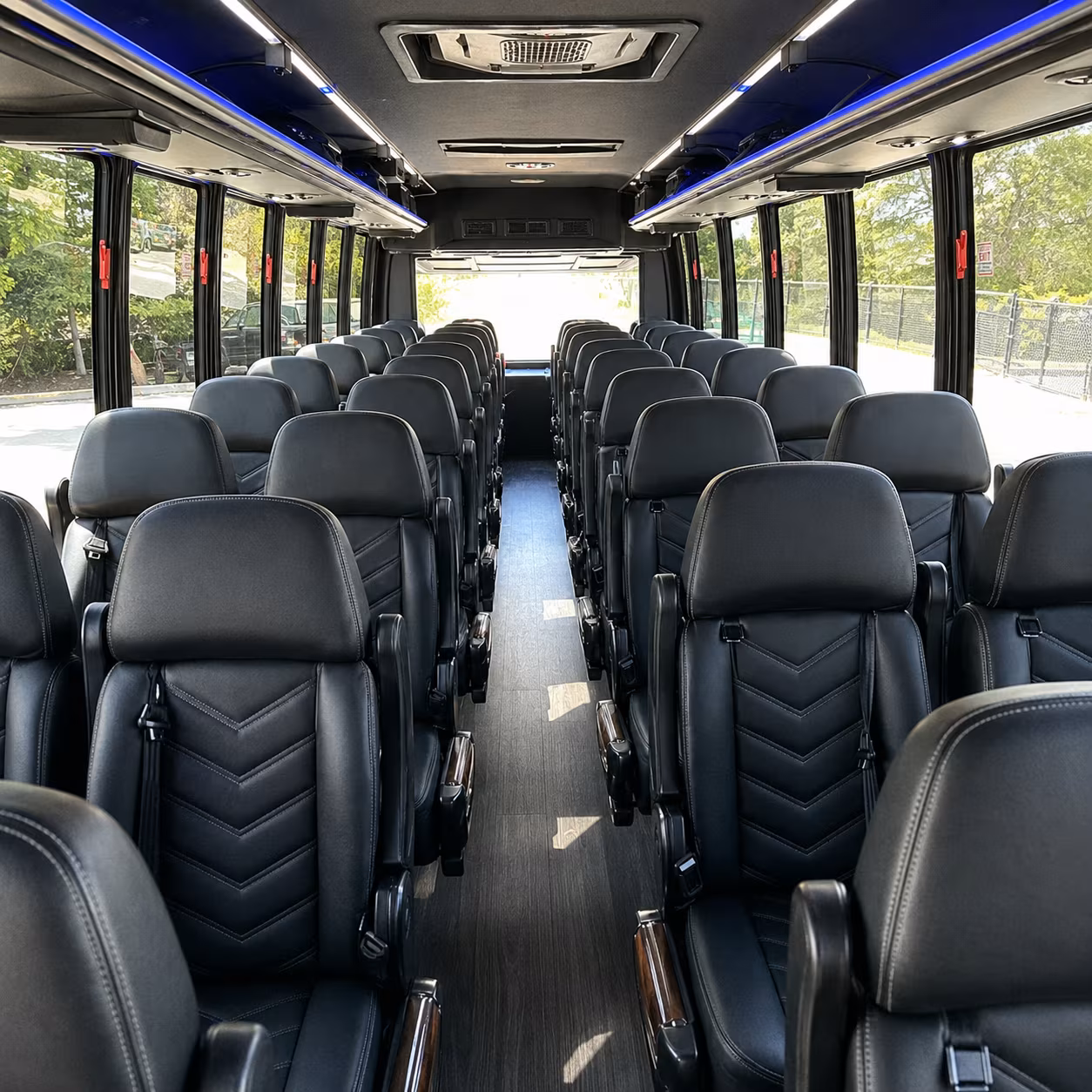 pittsburgh 25 passenger minibus inside