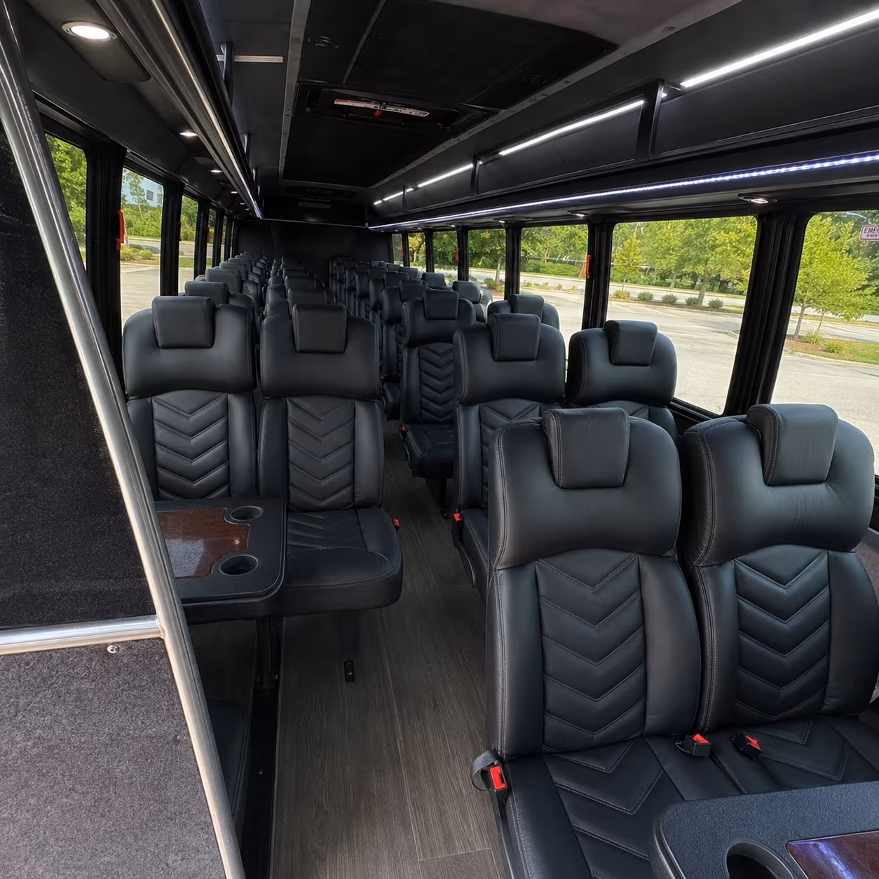 pittsburgh 25 passenger minibus interior
