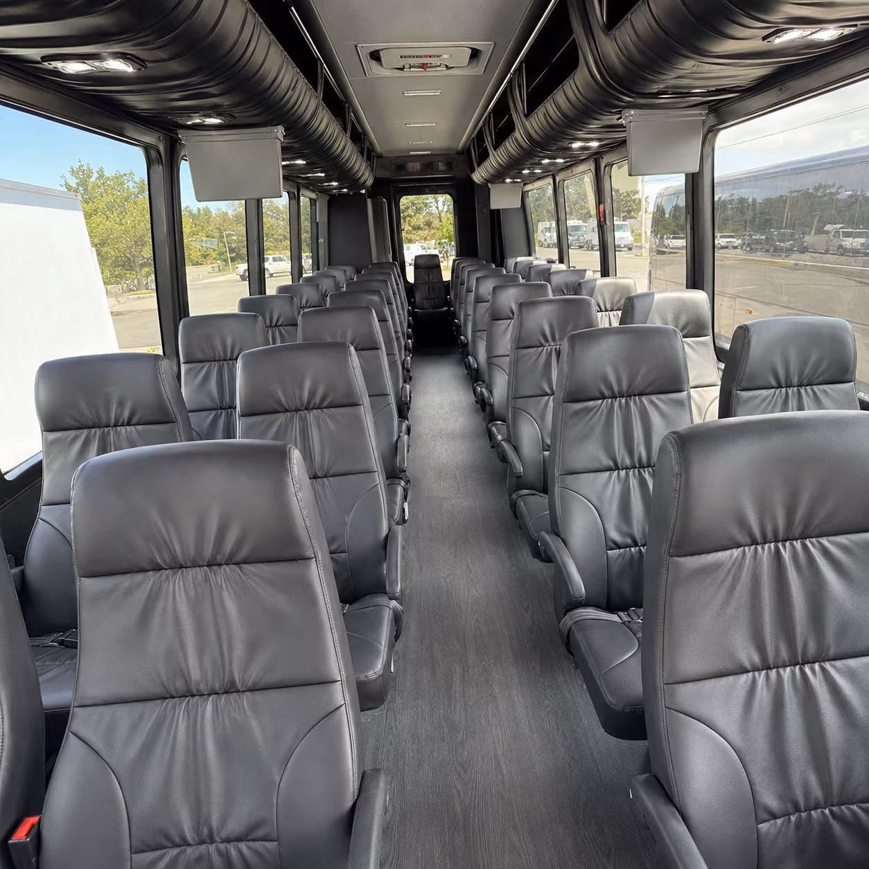 pittsburgh 28 passenger minibus interior