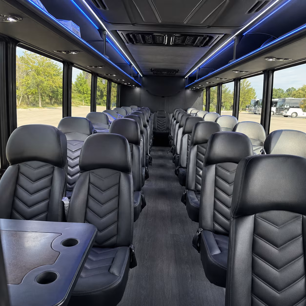 pittsburgh 35 passenger minibus inside