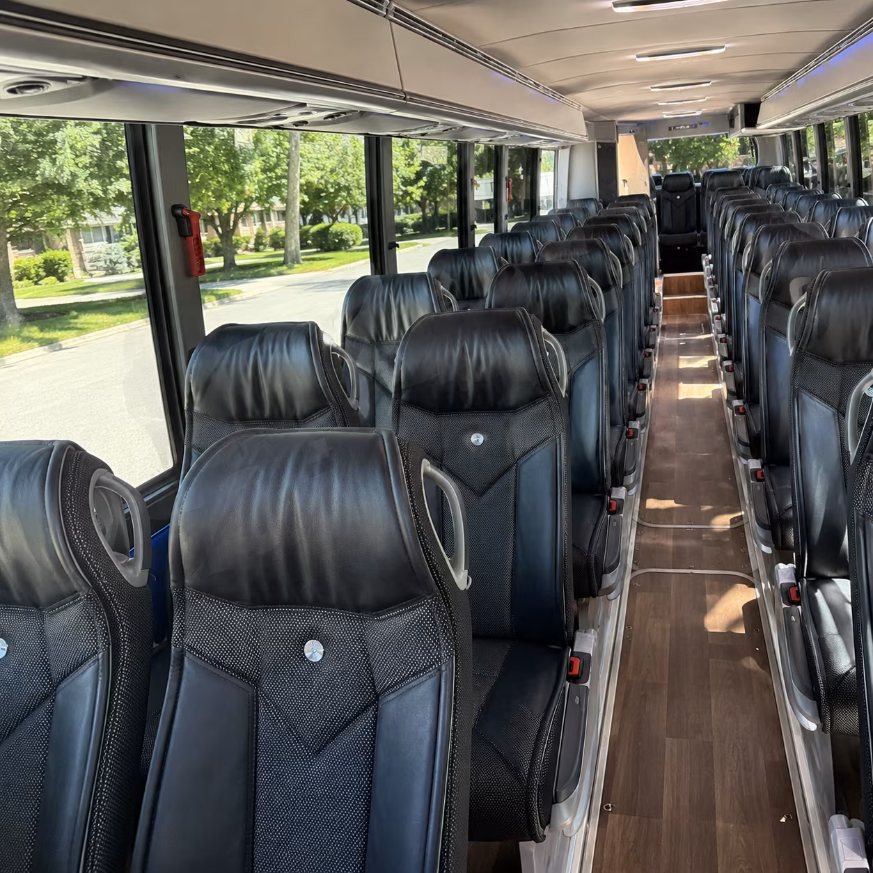pittsburgh 40 passenger charter bus inside