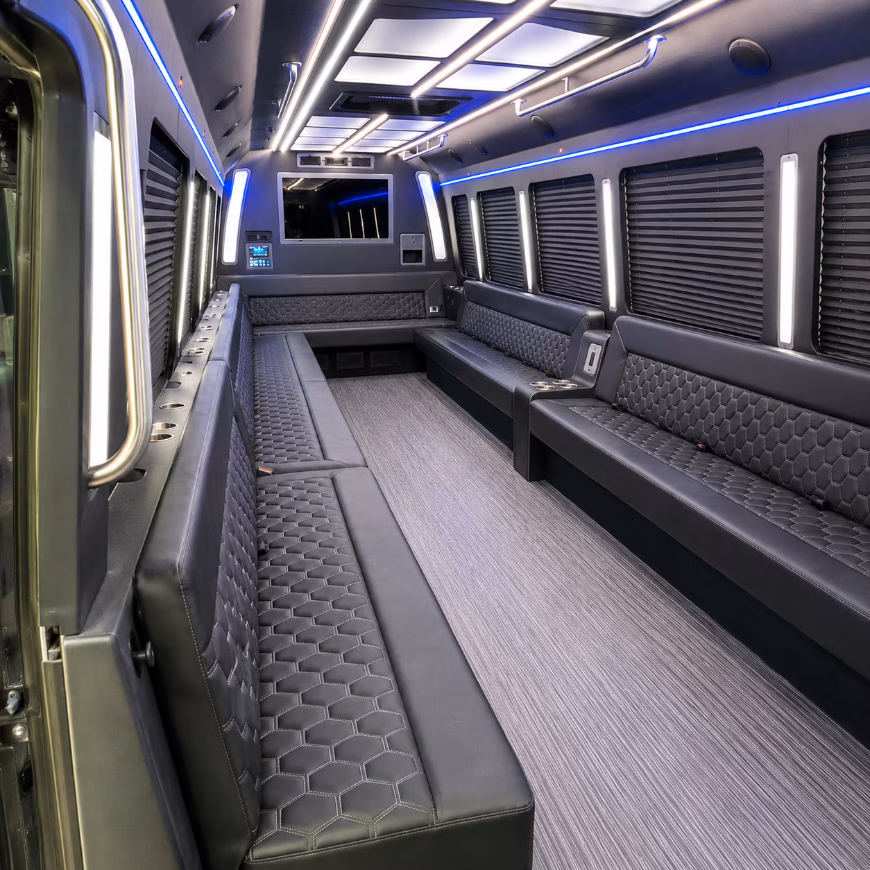 pittsburgh 40 passenger party bus interior