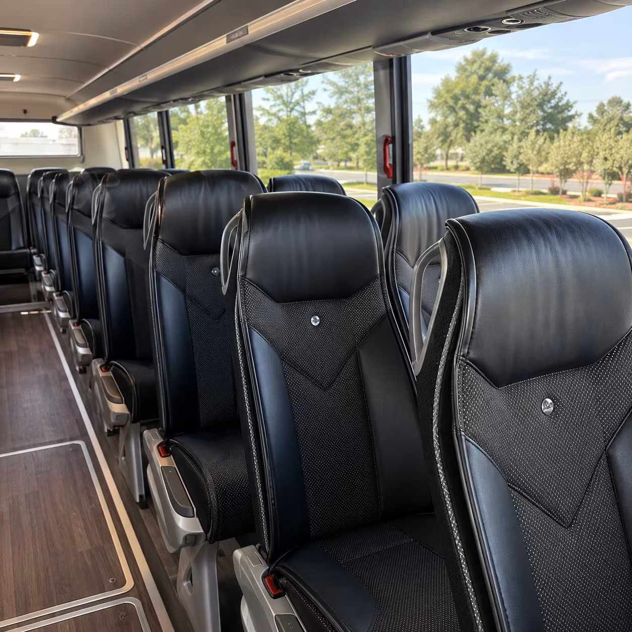 pittsburgh 45 passenger charter bus interior