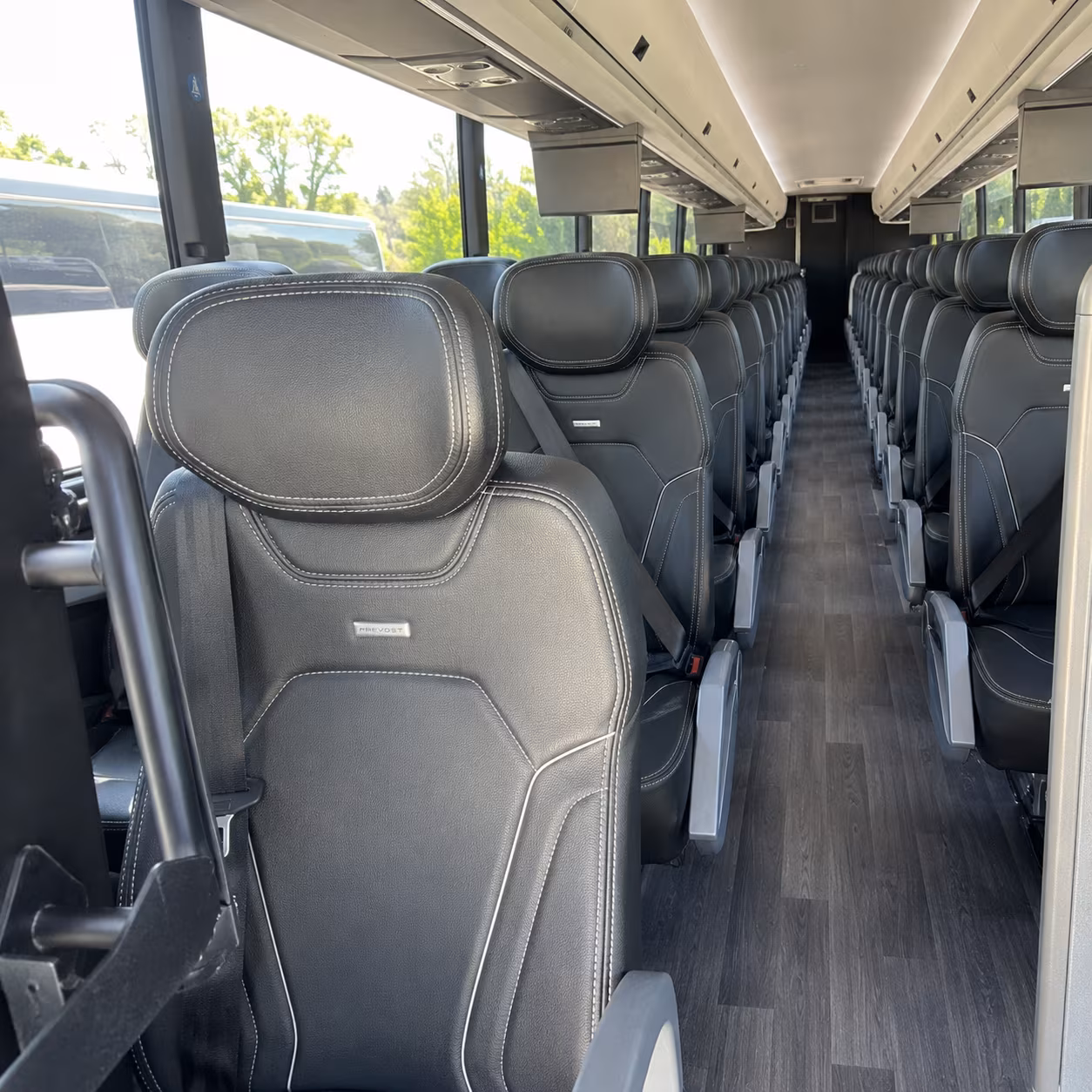 pittsburgh 47 passenger charter bus interior