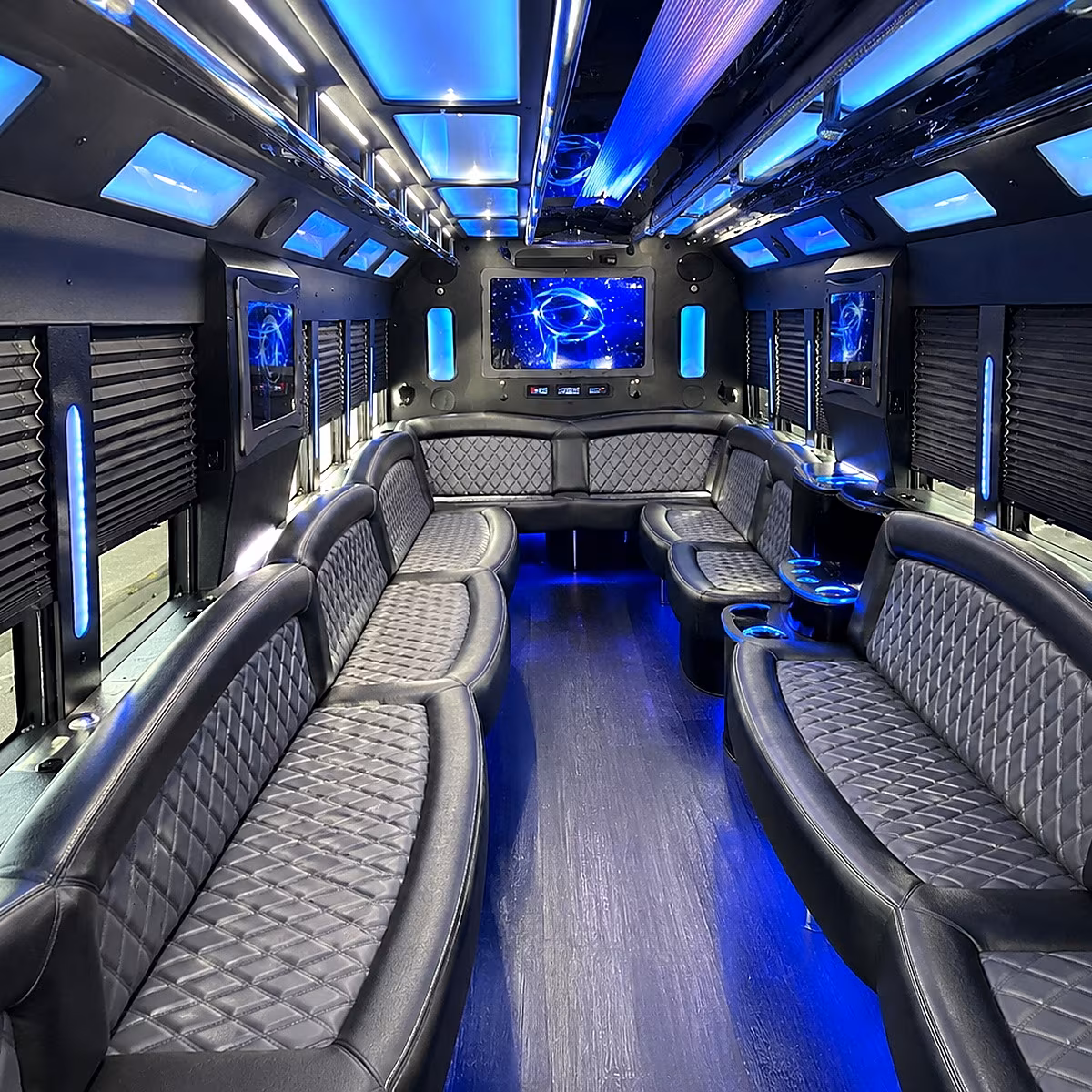 pittsburgh 50 passenger party bus interior