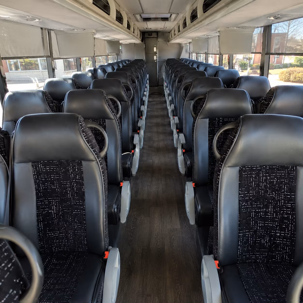 pittsburgh 54 passenger charter bus inside