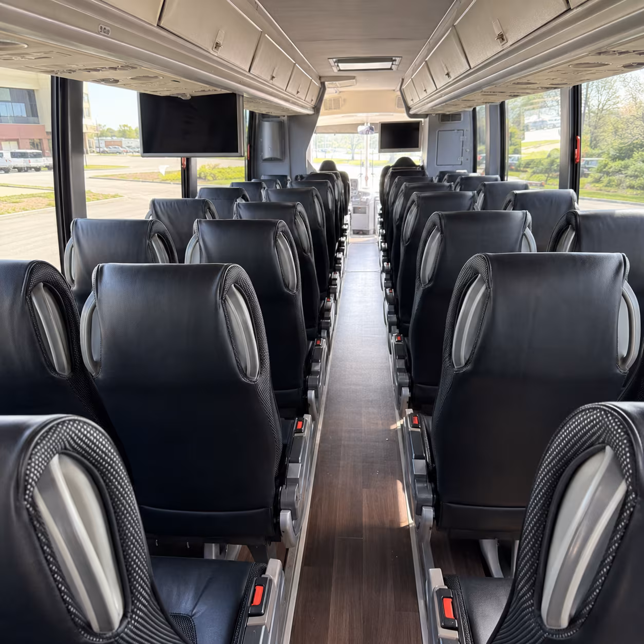 pittsburgh 56 passenger charter bus inside